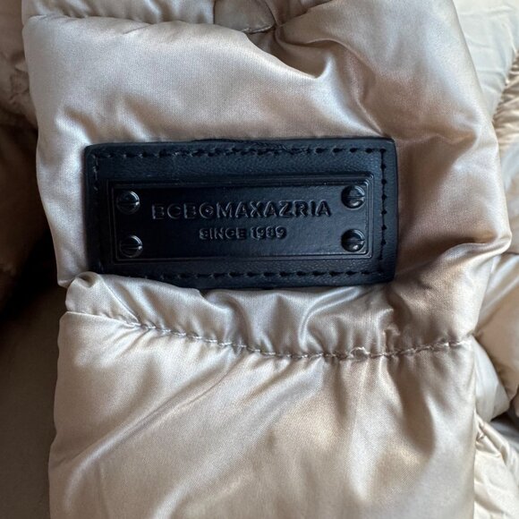 BCBG MAXAZRIA Champagne Puffer Jacket Womens S Hooded Packable Down BCBGMAXAZRIA - Picture 8 of 12